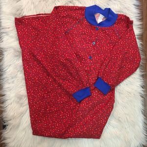 Vtg Jennifer Dale Union Made Nightgown Grannycore Lg Prairie Modest Microfloral